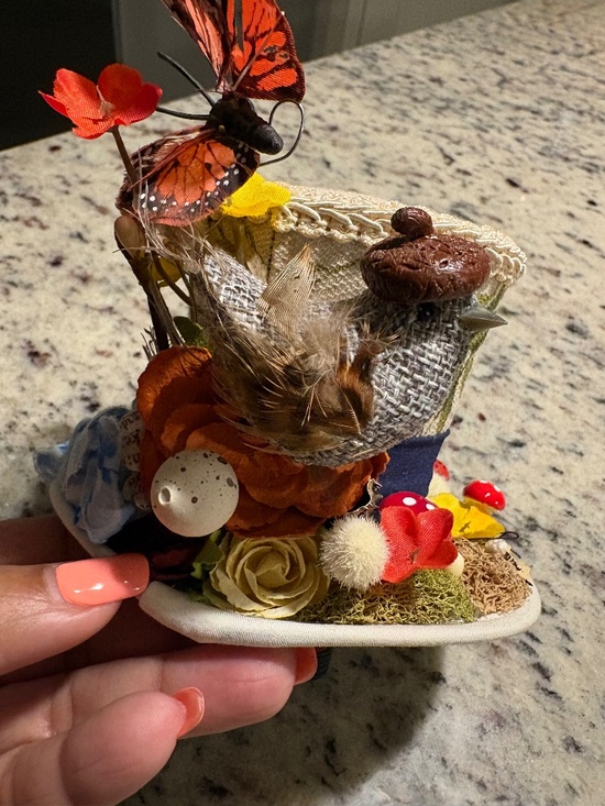 LITTLE MISS HATTITUDE Handmade Mini Top Hat Tea Party Kentucky Derby Fascinator main image 12